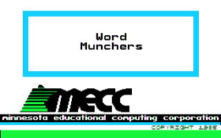 Word Munchers Title Screen